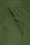 Driekwart travelbroek met opgestikte zakken en elastieken tailleband van het merk Studio Anneloes in de kleur army.