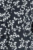 Mouwloze blouse van het merk Studio Anneloes met all-over bloemenprint, blousekraag en knoopsluiting in de kleur donkerblauw/off white.