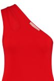 Travel top met aangesloten fit, enkele schouderband met druppelvormige opening van het merk Studio Anneloes in de kleur red.