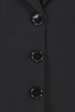 Travel blazer met driedubbele knoopsluiting en opgestikte steekzakken van het merk Studio Anneloes in de kleur zwart.