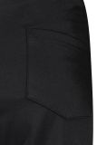 Travelbroek met elastieken tailleband met riemlussen, flairpijpen, faux paspelzakken voor en opgestikte zakken achter van het merk Studio Anneloes in de kleur zwart.
