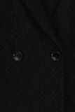 Double breasted ornament blazer met extra lengte, splitje aan de achterzijde en getailleerde fit van het merk Studio Anneloes in de kleur zwart.