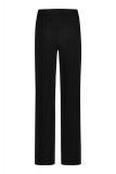 Plisse broek van het merk Studio Anneloes met elastieken tailleband en wijde pijpen in de kleur zwart.