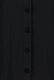 Travelblouse van het merk Studio Anneloes met met ronde hals met ruche, powershoulders, lange geplooide mouwen met manchetten en een volledige knoopsluiting in de kleur zwart.