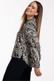 Paisley print blouse met lange mouwen van het merk Studio Anneloes in de kleur kit/zwart.