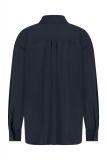 Donkerblauwe blouse van travel kwaliteit van het merk Studio Anneloes.