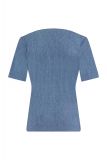 Denimlook t-shirt van travel kwalitiet van Studio Anneloes in de kleur blauw.