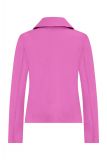 Donker roze jasje met knoopsluiting, lange mouwen, borstzakjes en klassieke kraag van het merk Studio Anneloes.
