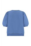 Sweater met kort pofmouwtje en ronde hals van het merk Studio Anneloes in de kleur blauw.