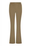 Flare broek van dikke travel kwaliteit van het merk Studio Anneloes in de kleur khaki.