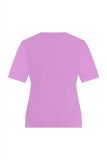 Basic T-shirt van stevige travelstof met hoge, ronde hals van het merk Studio Anneloes in de kleur roze.