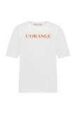 Katoenen T-shirt met L'Orange opdruk van het merk Studio Anneloes in de kleur wit.