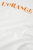 Katoenen Kingsday T-shirt met ronde hals van het merk Studio Anneloes in de kleur wit.