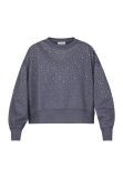 Sweater met strass steentjes, ronde hals en lange mouwen van het merk Sisters Point in de kleur grijs.