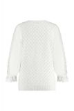 Gehaakte trui met ronde hals van het merk Studio Anneloes in de kleur off white.