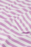 Gestreepte pullover met halve mouwen en getailleerde fit met strepen van het merk Studio Anneloes in de kleur off white/lila roze.