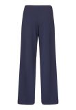 Comfortabele broek van het merk Sisters Point met elastieken tailleband en wijde pijpen in de kleur donker blauw.