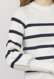 Wit/blauwe gestreepte pullover met lange mouwen en ronde hals van het merk Sisters Point.