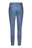 Denim look broek van travelstof met aangesloten fit van het merk Studio Anneloes in de kleur blauw.