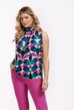zomerse top, zonder mouwen, all-over print in multi color, studio anneloes