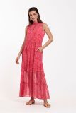 11355 Farah Crepe Dress - Red/Coral 