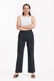 11627 Marilon irr Dots Trousers - Black/Off White