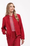 11770 Jax Tweed Bomber Jacket - Red