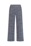 Tweed broek van het merk Studio Anneloes met een recht pijp en elastieken tailleband in de kleur donker blauw/kit.