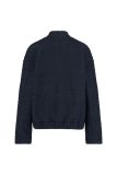 Teddy bomber jas in donker blauw.