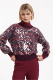 12025 Lilly Sequins Pullover - Blackberry/Merlot