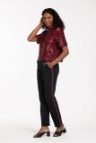 12035 Princess Sequins Top - Merlot