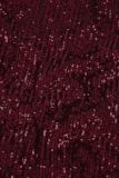 12035 Princess Sequins Top - Merlot