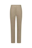 Travelbroek van het merk Studio Anneloes met tapered fit en tailleband met riemlussen en elastiek in de kleur latte.