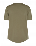 T-Shirt van het merk Freequent met V-hals en korte mouwen in de kleur deep lichen green.