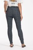 12097 Downstairs bnd Tweed Trousers - Black/Off White