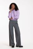 12118 Luz Grey Melee Trousers - Grey Melange