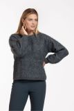 12161 Lisette Furry Pullover - Grey Melange