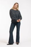 12161 Lisette Furry Pullover - Grey Melange