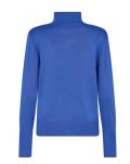 Gebreide trui met col en lange mouwen met decoratieve knopen van het merk Freequent in de kleur amparo blue.