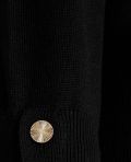 Coltrui met lange mouwen met decoratieve knopen in de kleur zwart.