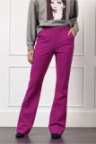 12183 Flair LONG bnd Structure Trousers - Magenta