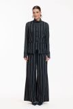 12214 Colette Stripe Trousers - Black/Kit