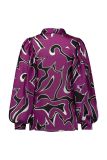 bloes, blouse, print, studio annloes, strik, roze, zwart