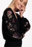 12255 Milly Flower Sequins Pullover - Black