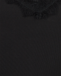 Satinlook jurkje met smalle bandjes en kanten details van het merk Freequent in de kleur zwart.