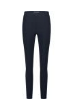 Slimfit broek met fleece binnenkant en elastieken tailleband van het merk Studio Anneloes in de kleur donker blauw.