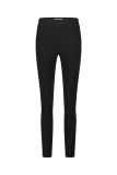 Slimfit broek met fleece binnenkant en elastieken tailleband van het merk Studio Anneloes in de kleur zwart.