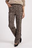 12299 Bridget Leopard Trousers - Latte/Black