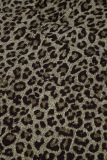 12301 Lexie Leopard Trousers - Latte/Black