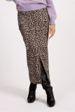 12303 Annebel Leopard Skirt - Latte/Black